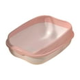 thumbnail image 3 of Bac à Litière pour Chat Bac à Litière pour Chaton Robuste Détachable Haut Fournitures Côtés Hauts Chat Rose Blanc, 3 of 9