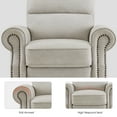 thumbnail image 6 of MCombo Pushback Recliner Chair, Upholstered Fabric Manual Recliner with Footrest 4865  (Beige), 6 of 9