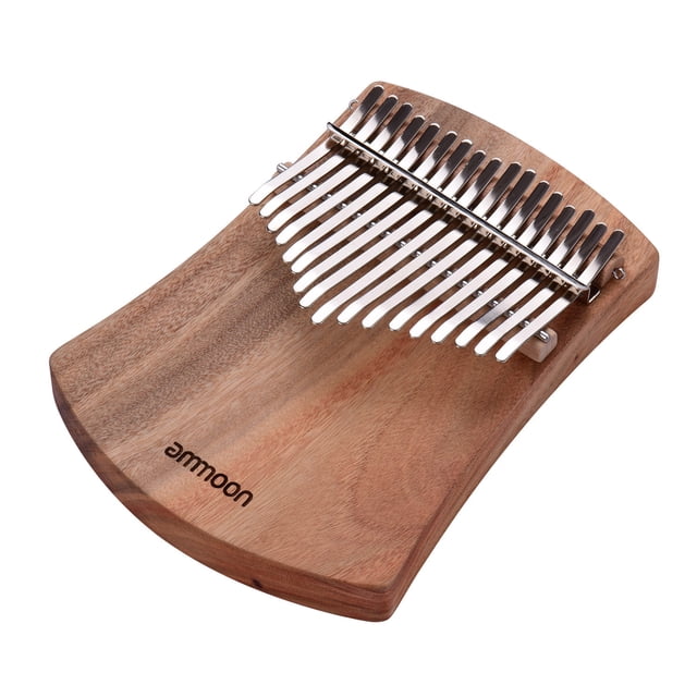 Piano de pulgares ammoon 17-Key Thumb Piano Kalimba Camphorwood C Tone con bolsa de transporte Libro de música Escala musical Pegatinas Martillo de afinación Acompañamiento Cadena Borla Decoración Pro Tomshoo Piano de pulgares