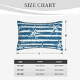 thumbnail image 6 of Naloa Ocean on Striped Pillowcase, Throw Pillowcase, Wrinkle-Free, Stain-Resistant with Hidden Zipper for Bedroom Sofa - 16"x24", 6 of 9