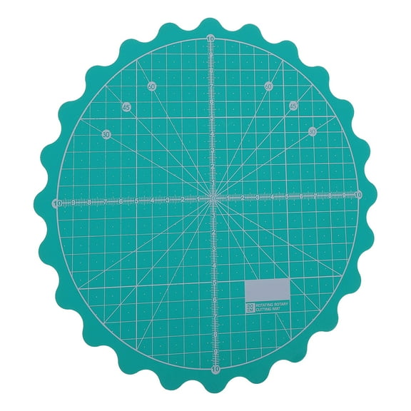 STRANDCHIC 1Pc Round Rotating Cutting Mat Green Professional Fabric Cutting Board