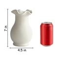 thumbnail image 3 of cisilov White Ceramic Vase for House Table Decor Small Vase for Flowers Home Tabletop Decoration Decorative Vases for Bouquet, 3 of 7