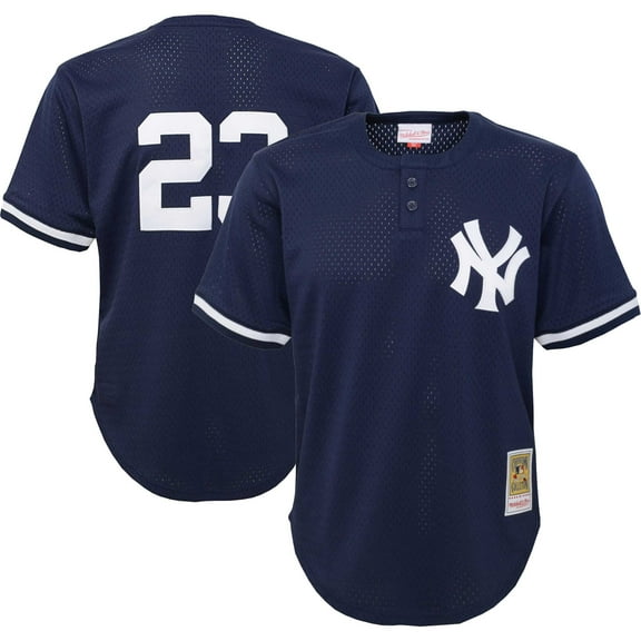 Youth Mitchell & Ness Don Mattingly Navy New York Yankees Cooperstown Collection-Mesh Batting Practice Jersey