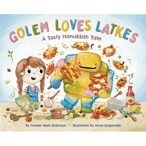 Golem Loves Latkes: A Tasty Hanukkah Tale, (Hardcover)