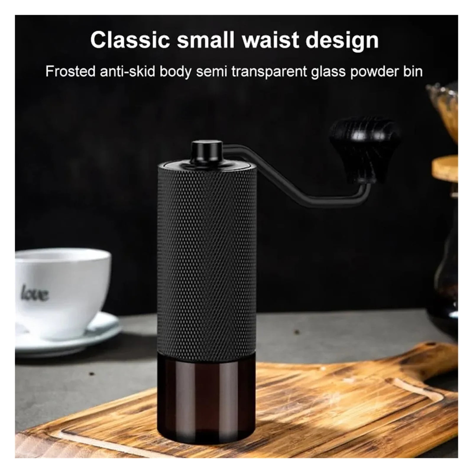 Manual Coffee Grinder CNC Stainless Steel Professional Double Bearing Adjustable Hand Burr Coffee Bean Grinding ,Portable