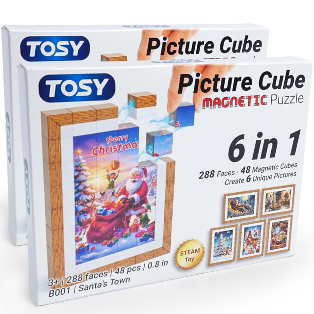 Rompecabezas Magnetico TOSY Santa Town 48 Piezas x2
