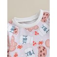 thumbnail image 5 of Elippeo Baby Girls Jumpsuit 3M 6M 12M 18M Long Sleeve Crew Neck Santa Claus Print Romper Christmas Clothes, 5 of 9
