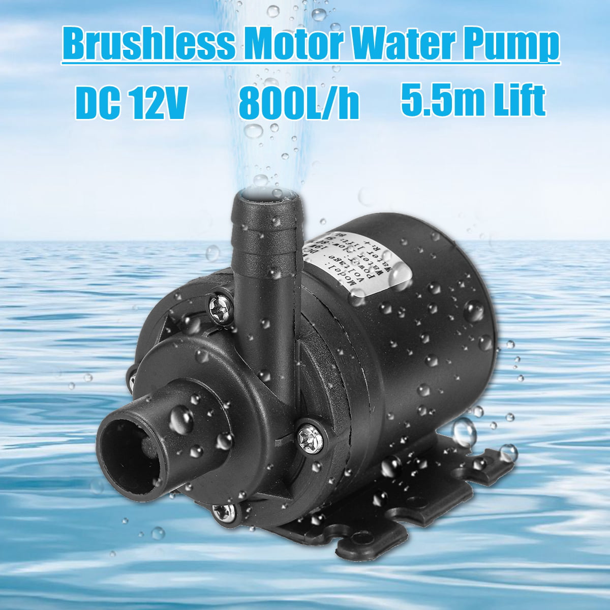 800L/H 12V Ultra Mini Submersible Pump Aquarium Fish Tank Pumping Water zxc 