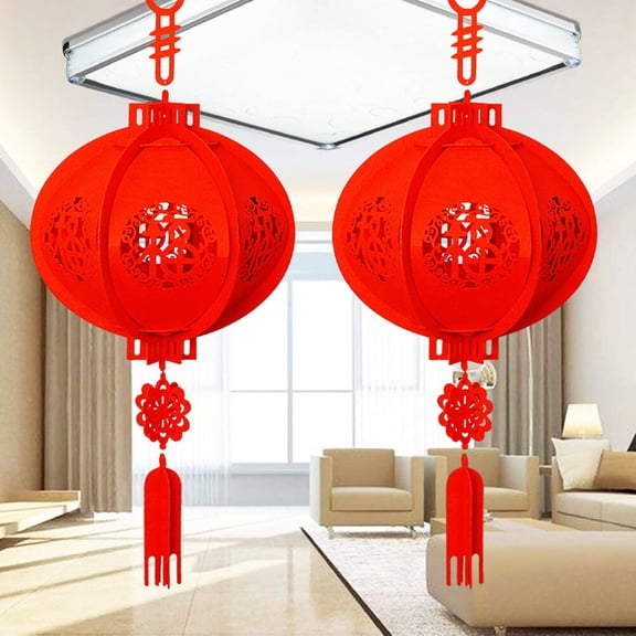 UPGRATOR 1Pc Red Festival Lantern Hanging Decoration with Foldable Design for New Year and Wedding Party