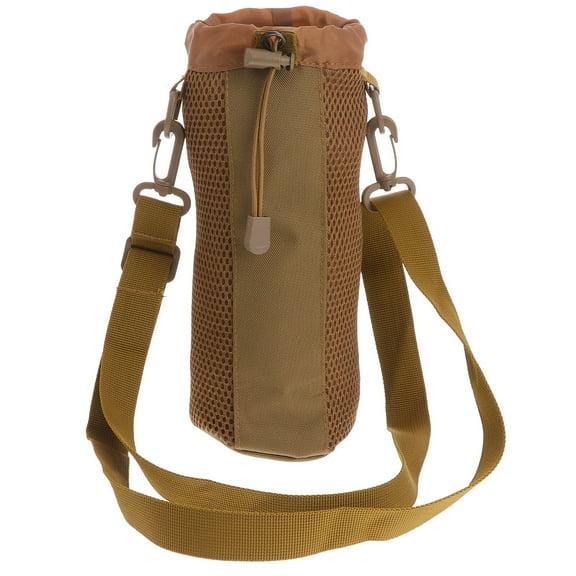 Gongxipen Water Bottle Carrier Insulated Water Bottle Holder Bag Case for Hiking Travel Brown