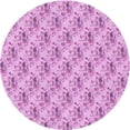 thumbnail image 1 of Ahgly Company Tapis Rond Lavable en Machine Intérieur Transitionnel Fleur Rose, 3 Pieds Rond, 1 of 7