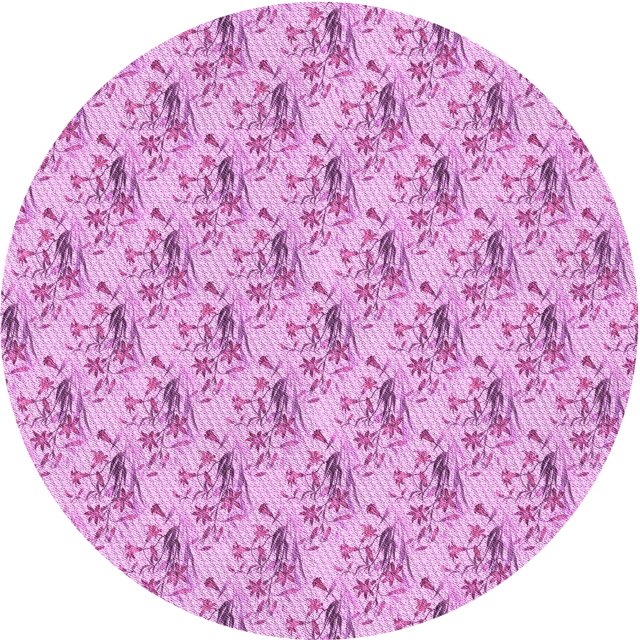 Ahgly Company Tapis Rond Lavable en Machine Intérieur Transitionnel Fleur Rose, 3 Pieds Rond