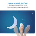 thumbnail image 5 of Large Mouse Pad, Crescent Moon Stars Non-Slip Waterproof Rubber Keyboard Office Desk Pads Mousepad, 29.5 x 15.8 inches 3mm Thick, 5 of 7