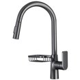 thumbnail image 1 of kitchen anti-splash wash basin sink rotatable hot and cold pull-out faucet, 1 of 7