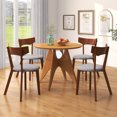 thumbnail image 4 of Costway Wooden Armless Dining Chair Set of 4 with Rubber Wood Legs Padded Seat Cushion, 4 of 8