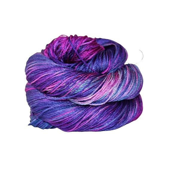 Knitsilk 3 Ply 100% Mulberry Silk Lace Weight Yarn | Perfect for Knitting & Crocheting and Weaving Silk Yarn for Luxurious Creating Projects.(50 Grams – 260 Yards, Pink and Majenta)(Pack of 2)