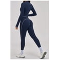 thumbnail image 4 of PISONIC Womens Two Piece Tracksuit Set Long Sleeve Zipper Jacket with Athletic High Waist Leggings Workout Outfit, 4 of 5