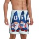 thumbnail image 2 of Balery Cute Gnomes in USA Pantalones cortos de pijama de punto de algodón para hombre con cinturilla y bolsillos-Medium, 2 of 6