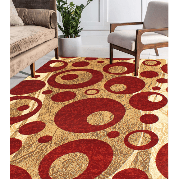 Chester Abstract Brown/Beige Area Rug