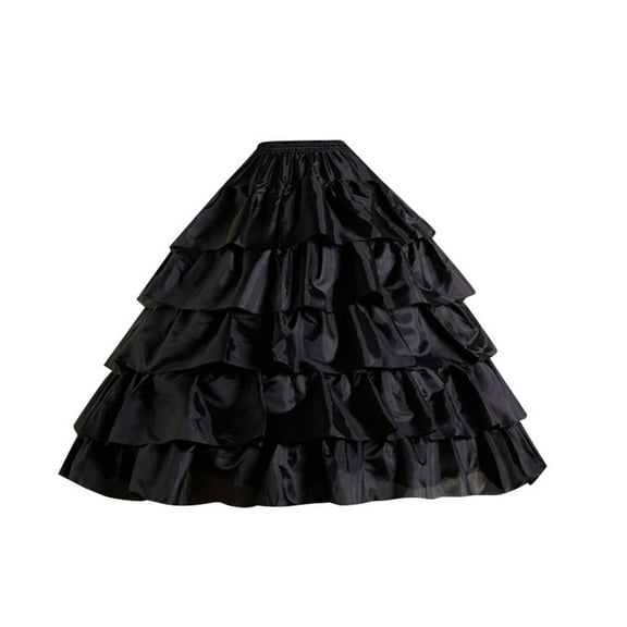 HJYCHN Long Skirts for Women Adjustable Dress Underskirt Performance Skirt Support for Parties and Dances Tutu Skirts for Women Black One Size