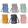 thumbnail image 4 of Crossbody Phone Bag With Touch Screen Window, PU Leather Small Sling Purse With Card Slots, Adjustable Strap & Charging Port, Hands-Free For Travel Work, 4 of 10