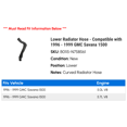 thumbnail image 2 of Lower Radiator Hose - Compatible with 1996 - 1999 GMC Savana 1500 1997 1998, 2 of 2