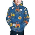 thumbnail image 5 of Kll Unisex Kids Boys Girls Hooded Pocket Pullover Hoodies-Construction Vehicles, 5 of 9