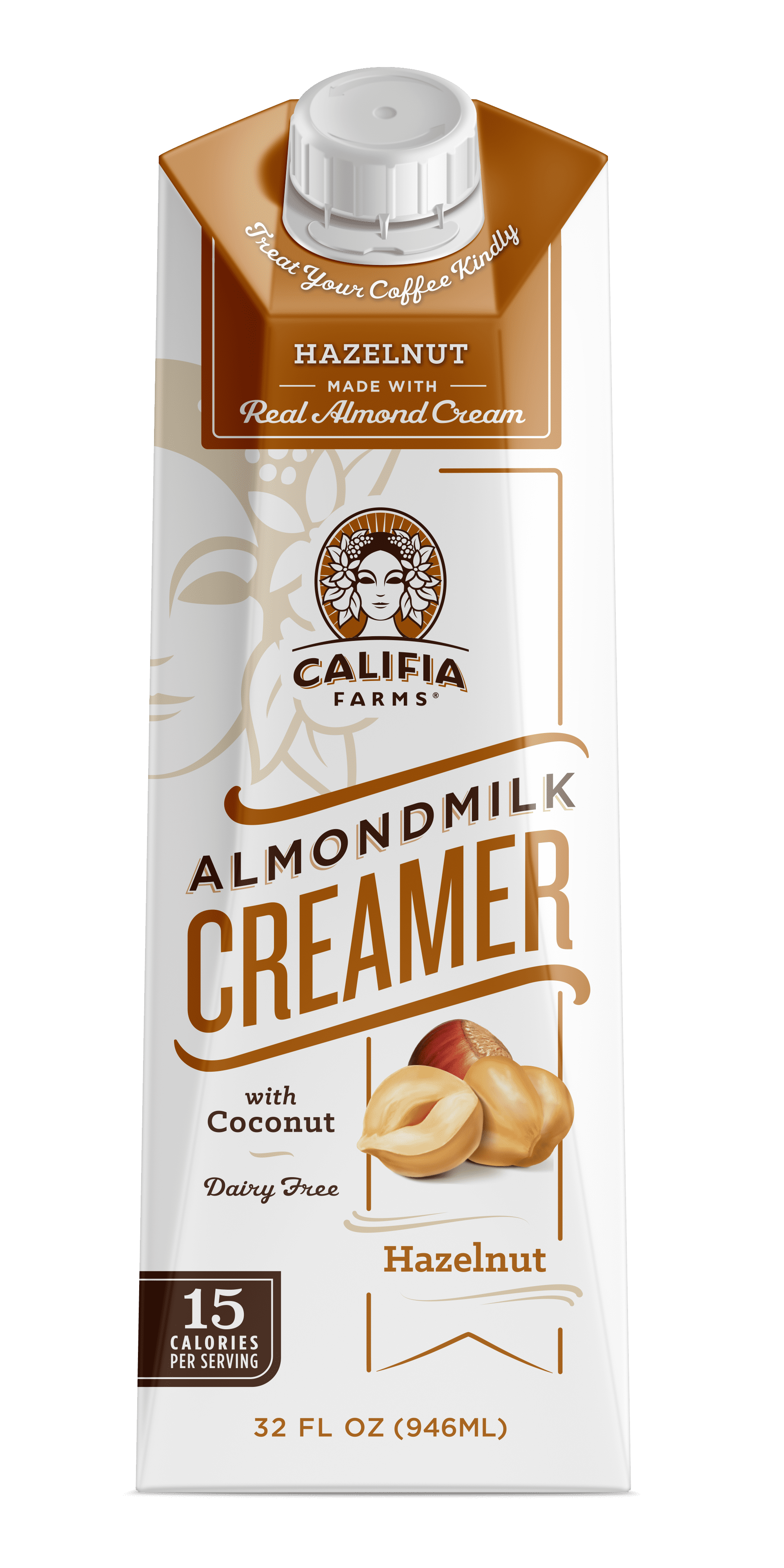 Califia Farms Hazelnut Almond Milk Coffee Creamer 32 Fluid Ounces