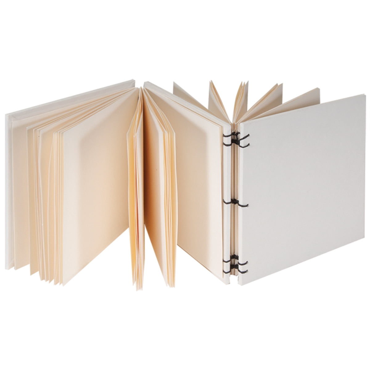 Books By Hand Designed By Me Blank Cover Bookbinding Kit-Dos-A-Dos Coptic Journal Ivory 4.25x4.25