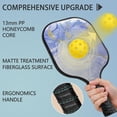 thumbnail image 4 of Pickleball Paddles Set Of 1, Fiberglass Surface, Turquoise Marble Pattern, 1 Paddle, 2 Balls & Bag, 4 of 5