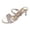 Silver, variant on Slippers Ndbuld Women's Fashionable And Casual Summer Comfortable And Breathable Sequin Rhinestone Fashionable Thin Heel Two-Way High-Heeled Slippers