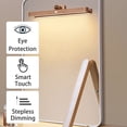 thumbnail image 5 of Lámpara de pared de madera Led, giratoria de 360 ​​° y magnética, luces de pared que funcionan con pilas, luz nocturna Led regulable recargable por USB para lectura, 5 of 5