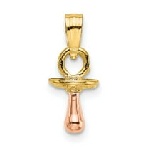 Finest Gold 10K Two-Tone 3-D Pacifier Charm