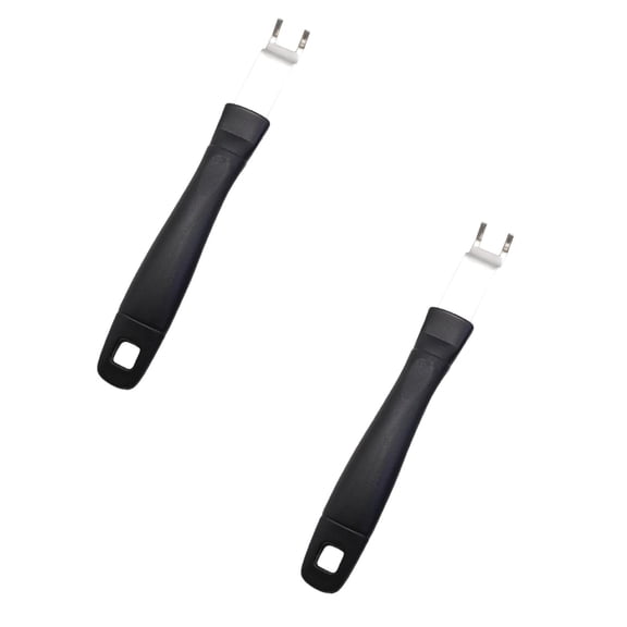2Pcs Clearance Sale! Stainless Steel Grill Grate Lifter Grill Accessories Grill Plate Lifter Grill Plastic Handle Fork Barbecue Forks Practical Home Decor 8.7" X 1.0" X 0.8"