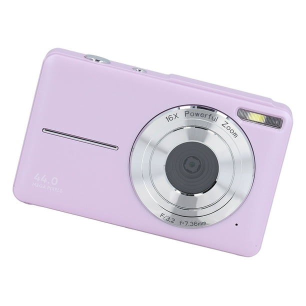 Cámara Digital, Cámarae Con Zoom Digital de 16x Con Pantalla de 2,5 Pulgadas, Luz de Relleno Incorporada, Cámara Compacta de Bolsillo de 44MP Para Niños,