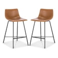 thumbnail image 1 of POLY & BARK Paxton 24” Counter Stool in Tan, Set of 2, 1 of 2