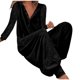 thumbnail image 5 of ICHUANYI Clearance Women's Fashion Hooded Button Rompers Casual Long Sleeve Pocket Jumpsuit(Black, M) ICHUANYI WER2023081508151, 5 of 8