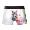 thumbnail image 2 of Hippie British Shorthair Portrait oil painting Watercolor Tie-dye Vintage All Over Print Boxer Briefs Underwear for Men Dad Cat Lover Kitten Owner Gifts - 00015, 2 of 6
