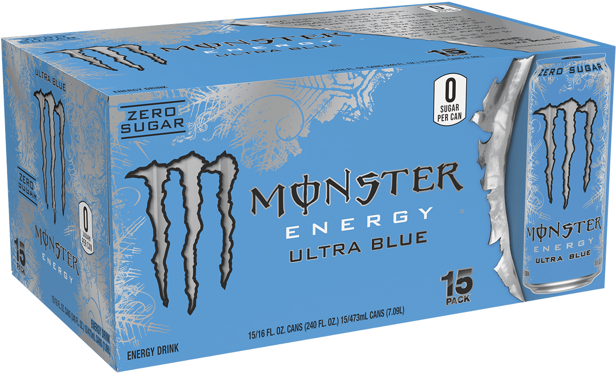 Monster Energy Ultra Blue 15 Pack - 16 Fl Oz