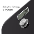 thumbnail image 3 of Digital Bathroom Scale with Tape, Battery-Free Tech, Highly Accurate Body Weighing Scale, Press-on and Auto-Off, Easy-to-Read LCD Display, Wide Platform with Precision sensors, 397lbs Black, 3 of 7