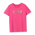 thumbnail image 4 of Camiseta de manga corta para mujer, ropa deportiva con cuello redondo, para oficina, playa, trabajo M, 4 of 7
