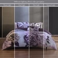 thumbnail image 3 of Bebejan Plum Petal 5 Piece Comforter Set, Queen, Purple, 100% Cotton Sateen, Reversible, All Season, Cozy Comfort, 3 of 12