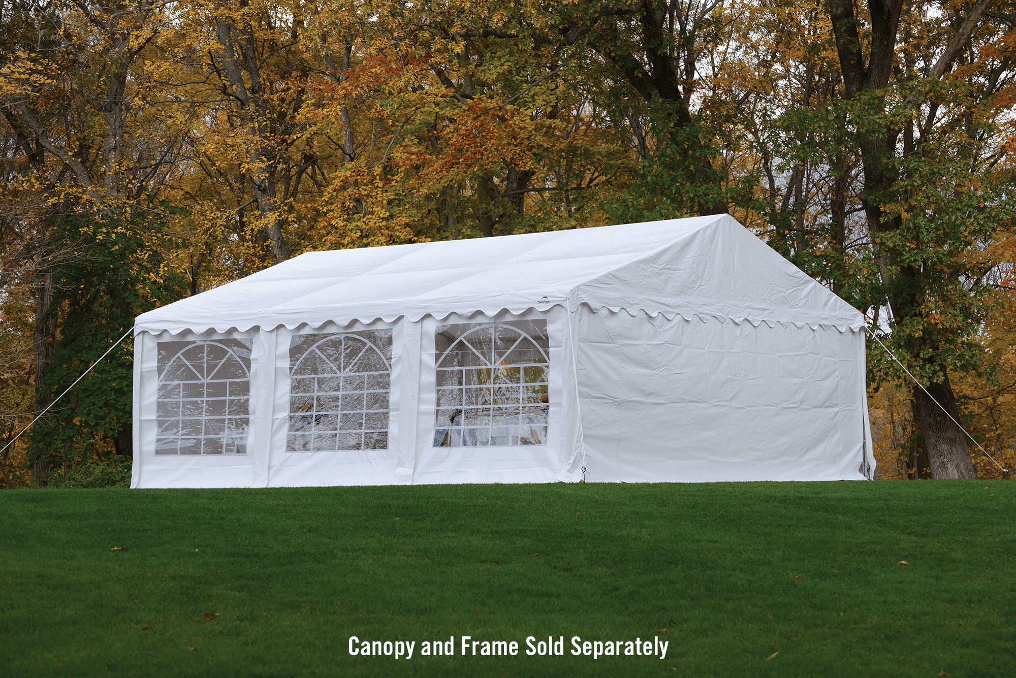 Enclosure Kit with Windows for Party Tent, 20' x 20'/6m x 6m, White, (Frame and Cover Not Included)