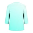 thumbnail image 4 of Xuyuer Women's Casual Plus Size Printed 3/4 Sleeve V-Neck Blouse Fashionable And Comfortable Top, 4 of 5