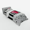 thumbnail image 3 of Ambesonne Modern Bedding Set 4 Pcs, Red Rose on the Piano, Queen, Pink Black White, 3 of 3