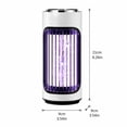 thumbnail image 3 of Rechargeable Bug Zapper Indoor Electric Mosquito Zapper Portable Uv Light Insect for Home Patio Kitchen Bedroom White 1 Pack, 3 of 9