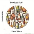 thumbnail image 2 of ZXCXRQFa Grapes Wine Glass Bottle Wall Clock Battery Operated Non Ticking Silent Analog Rustic Farmhouse Round Clock Wood Decor for Home Kitchen Living Room Bathroom, 2 of 7