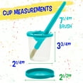 thumbnail image 3 of U.S. Art Supply 10 Piece Children's No Spill Paint Cups w/ Colored Lids & 10 Piece Large Round Brush Set w/ Wood Handles, 3 of 4