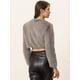 thumbnail image 4 of Abrigo de piel sintética Allegra K Chaqueta Corta Sin Cuello Gris Oscuro S, 4 of 6