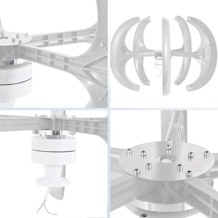 Xianers Vertical Wind Turbine 5 Leaves Residential Wind Generator Quiet Small Wind Turbines Efficient Energy For Home safety